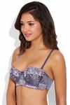 Zivame Embroidered Padded Balconette Bra- Grey — thumbnail 3