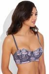 Zivame Embroidered Padded Balconette Bra- Grey — thumbnail 5
