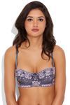 Zivame Embroidered Padded Balconette Bra- Grey — thumbnail 6