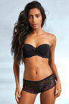 Zivame All That Lace Push Up Wired Low Coverage Strapless Bra-Black — thumbnail 1