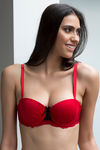 Zivame All That Lace Push Up Wired Low Coverage Strapless Bra-Red — thumbnail 4