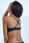 Zivame All That Lace Push Up Wired Low Coverage Strapless Bra-Black — thumbnail 5