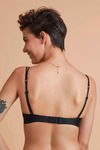 Zivame Luxe Lace Push Up Wired Medium Coverage T-Shirt Bra-Black — thumbnail 3