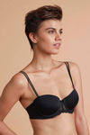 Zivame Luxe Lace Push Up Wired Medium Coverage T-Shirt Bra-Black — thumbnail 4