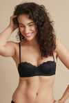 Zivame Luxe Lace Padded Wired Medium Coverage Strapless Bra-Black — thumbnail 8