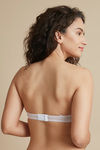Zivame Luxe Lace Padded Wired Medium Coverage Strapless Bra-White — thumbnail 5