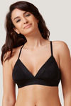 Zivame Made To Layer Strappy Back Triangle Cup Bralette-Black — thumbnail 3