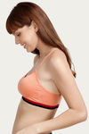 Zivame Double Layered Non Wired Medium Coverage Bralette -Blush — thumbnail 3