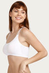 Zivame Made To Layer Double Layered Non Wired Medium Coverage Bralette -White — thumbnail 2