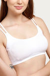 Zivame Made To Layer Double Layered Non Wired Medium Coverage Bralette -White — thumbnail 5