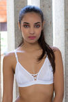 Zivame Single Layered Non Wired Low Coverage Bralette -White — thumbnail 4