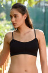 Zivame Double Layered Non Wired Medium Coverage Bralette -Black — thumbnail 2