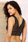 Zivame Double Layered Non Wired Medium Coverage Bralette -Black — thumbnail 2