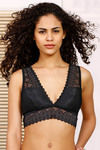 Zivame Double Layered Non Wired Medium Coverage Bralette -Black — thumbnail 4