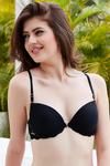 Zivame Pinch of Drama Corset Back Padded Bra-Black — thumbnail 2