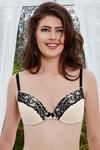 Zivame Padded Wired Medium Coverage T-Shirt Bra-Skin Black — thumbnail 1