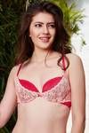 Zivame Lacy Back Plunge Neck Front Open Bra-Tangerine — thumbnail 1