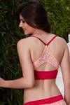 Zivame Lacy Back Plunge Neck Front Open Bra-Tangerine — thumbnail 2