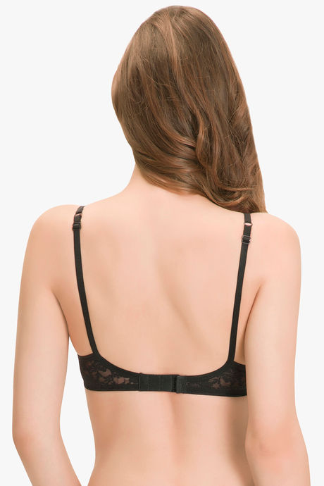 

Amante Fashion Floral Lightly Padded Underwired Bra, Blacks