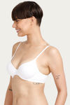 Amante Smooth Padded T shirt Underwired Bra-White — thumbnail 2