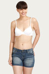 Amante Smooth Padded T shirt Underwired Bra-White — thumbnail 4