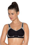 Amante Non Padded Medium Impact Sports Bra-Black — thumbnail 1