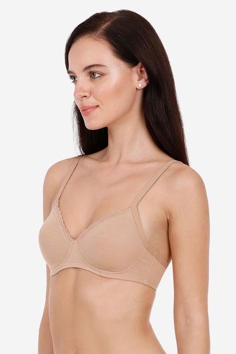 Amante Padded Non Wired Full Coverage T-Shirt Bra - Nude — image 2