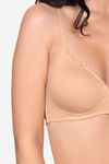 Amante Padded Non Wired Full Coverage T-Shirt Bra - Nude — thumbnail 4