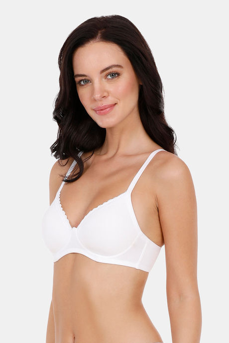 Amante Padded Non Wired Full Coverage T-Shirt Bra - White — image 3