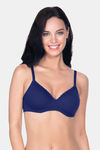Amante Padded Non Wired Full Coverage T-Shirt Bra - Dark Blue — thumbnail 1