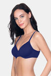 Amante Padded Non Wired Full Coverage T-Shirt Bra - Dark Blue — thumbnail 3