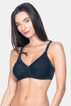 Amante Lace Magic Single Layered Non Wired Full Coverage Lace Bra - Black — thumbnail 1