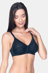 Amante Lace Magic Single Layered Non Wired Full Coverage Lace Bra - Black — thumbnail 3