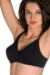 Amante Everyday Support Non Padded Non Wired Cotton Bra-Black — thumbnail 1