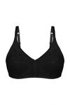 Amante Everyday Support Non Padded Non Wired Cotton Bra-Black — thumbnail 3