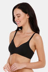 Amante Double Layered Non Wired Full Coverage T-Shirt Bra - Black — thumbnail 3