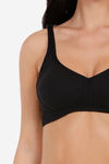 Amante Single Layered Non Wired Full Coverage T-Shirt Bra - Black — thumbnail 4