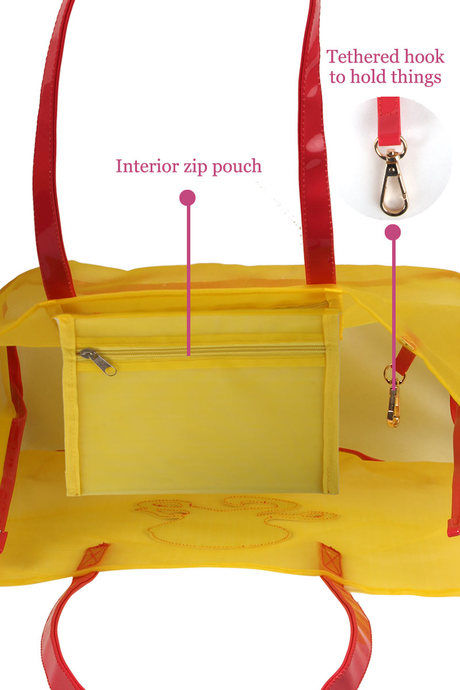 Zivame Bauble Mesh Tote Bag - Yellow — image 5