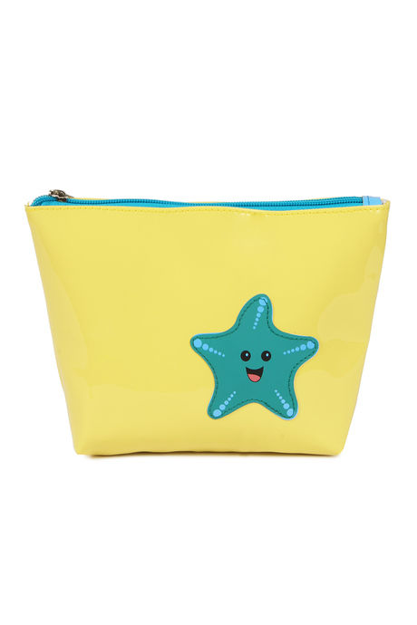 Zivame Bauble Glossy Zip-Top Pouch - Yellow — image 2