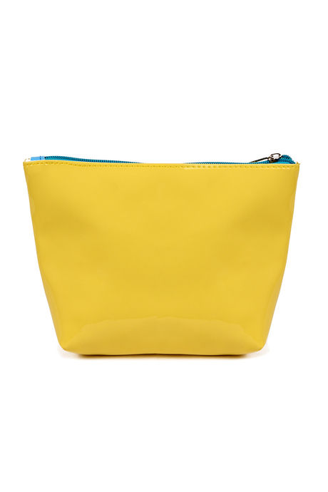 Zivame Bauble Glossy Zip-Top Pouch - Yellow — image 3