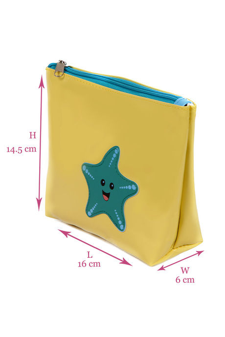 Zivame Bauble Glossy Zip-Top Pouch - Yellow — image 4
