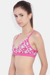 Brag Teens Wirefree Removable Cookie Racerback T-Shirt Bra - Pink — thumbnail 2