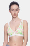 Brag Teens Wirefree Removable Cookie Cage Bra - Neon Green Pt — thumbnail 1