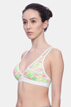 Brag Teens Wirefree Removable Cookie Cage Bra - Neon Green Pt — thumbnail 3