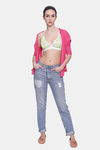 Brag Teens Wirefree Removable Cookie Cage Bra - Neon Green Pt — thumbnail 5