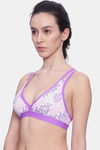 Brag Teens Wirefree Removable Cookie Cage Bra - Purple — thumbnail 2