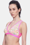 Brag Teens Wirefree Removable Cookie Racerback Bra - Neon Pink — thumbnail 2