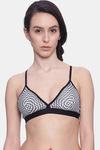 Brag Teens Wirefree Removable Cookie T-Shirt Bra - Black White Pt — thumbnail 1