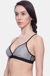 Brag Teens Wirefree Removable Cookie T-Shirt Bra - Black White Pt — thumbnail 2