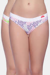 Brag Teens  (Pack Of 2) Bikini Mid Rise Cotton Panty - Purple Green — thumbnail 1